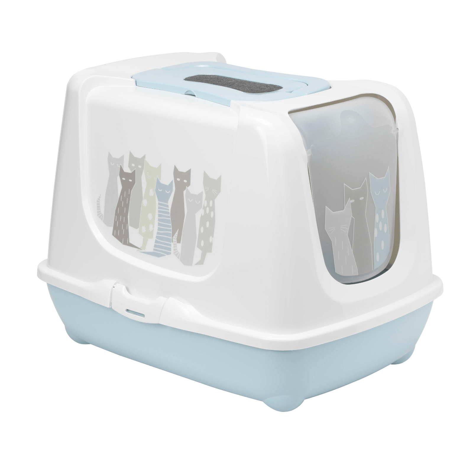 Moderna Maasai Hooded Cat Litter Box w/ Bonus Matching Kitty Bowl
