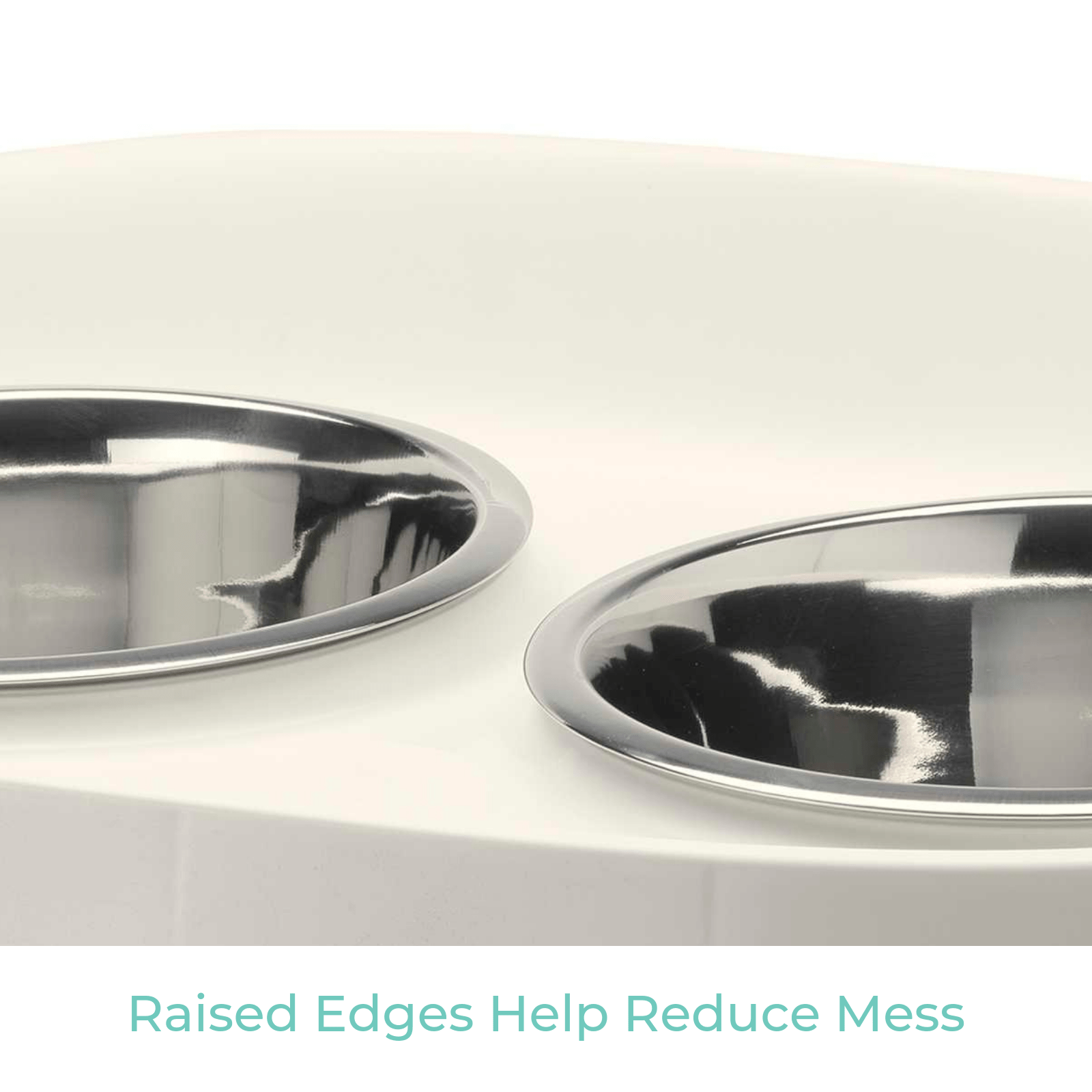 Moderna Skybar Raised Dog Bowl Stand, White